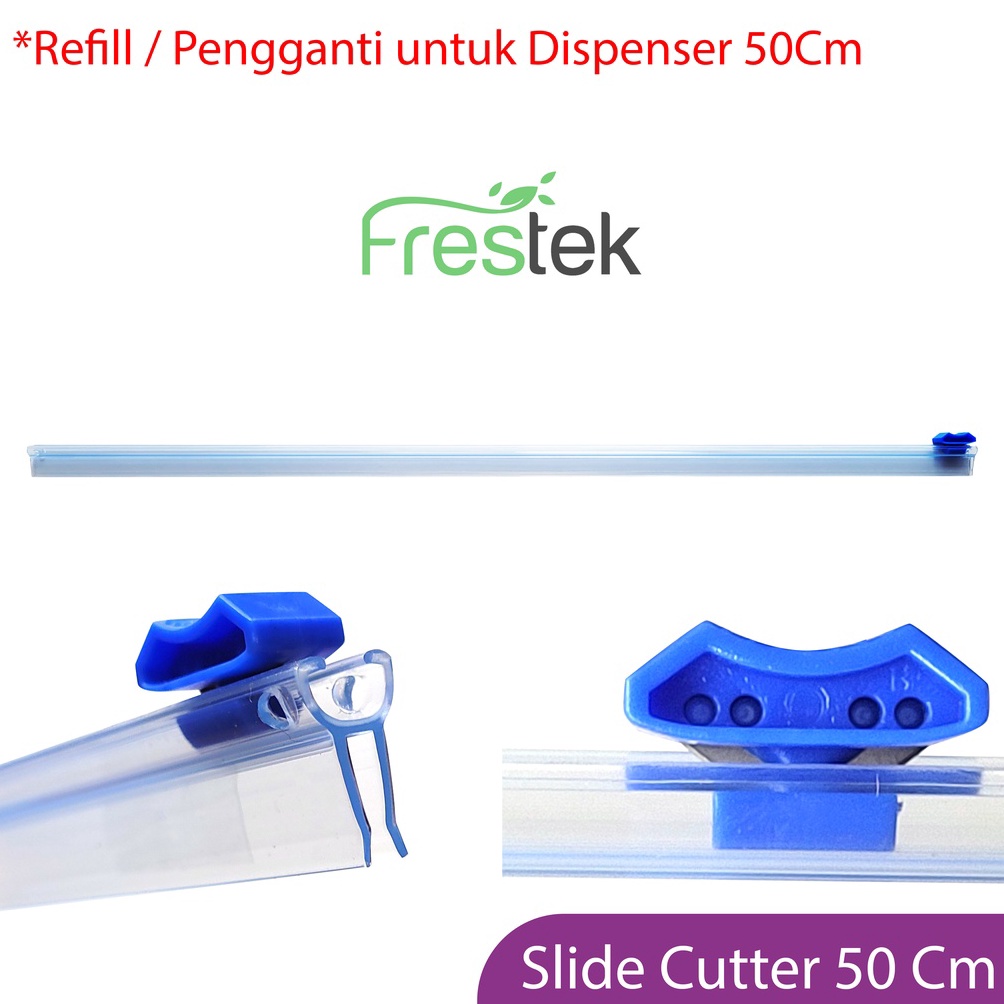 

KODE T13W Slide Cutter 5cm Refill Pemotong Dispenser 5cm Plastik Wrapping