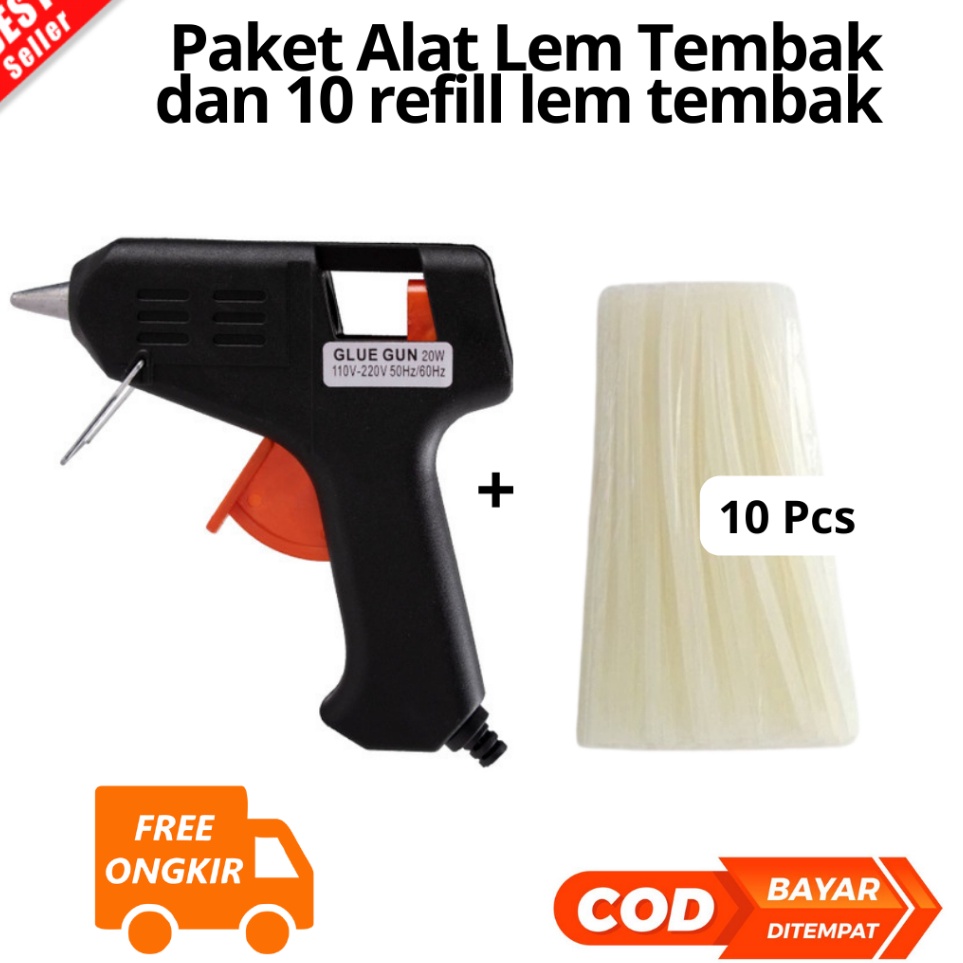 

KODE T26D PBA BAYAR DI TEMPAT Paket Alat Lem Tembak dan refill lem tembak
