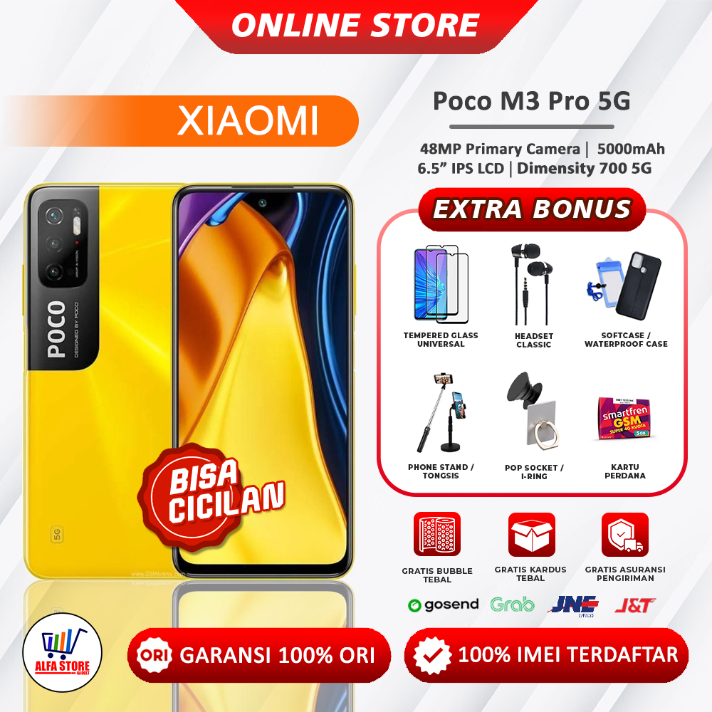 POCOPHONE M3pro 5G POCO m3pro 5G ram 6/128gb m3 pro 5G ram 4/64gb poco m3 Garansi resmi