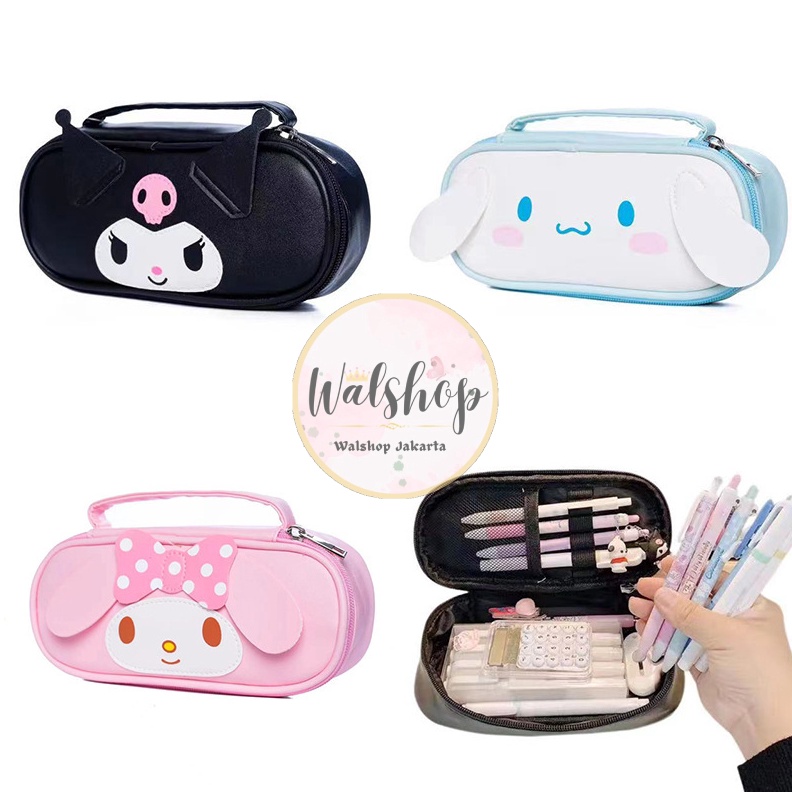 

KODE X66F Walshop Tempat Pensil Premium Sanrio Cinnamoroll Melody Kuromi Oval TP6