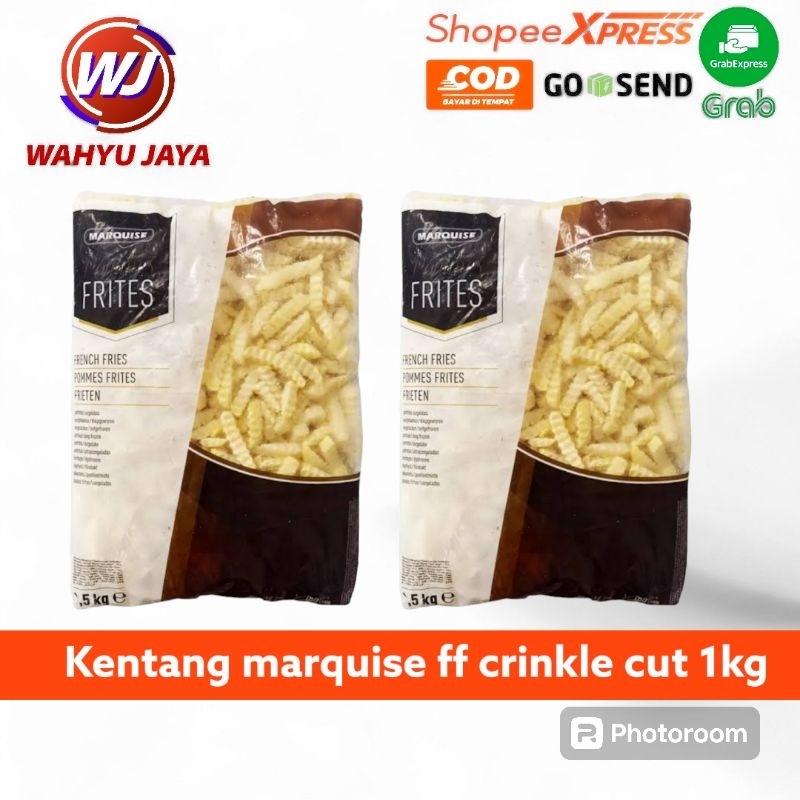 

Marquise french fries crinkle cut 1kg /kentang frozen crinkle cut 1kg