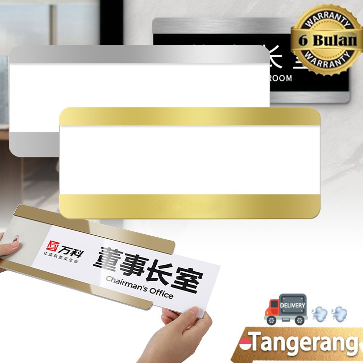 

Best Terlaris Papan Nama Ruangan Sliding Papan Nama Akrilik Sliding Stainless Name Plate Holder Costum Tulisan