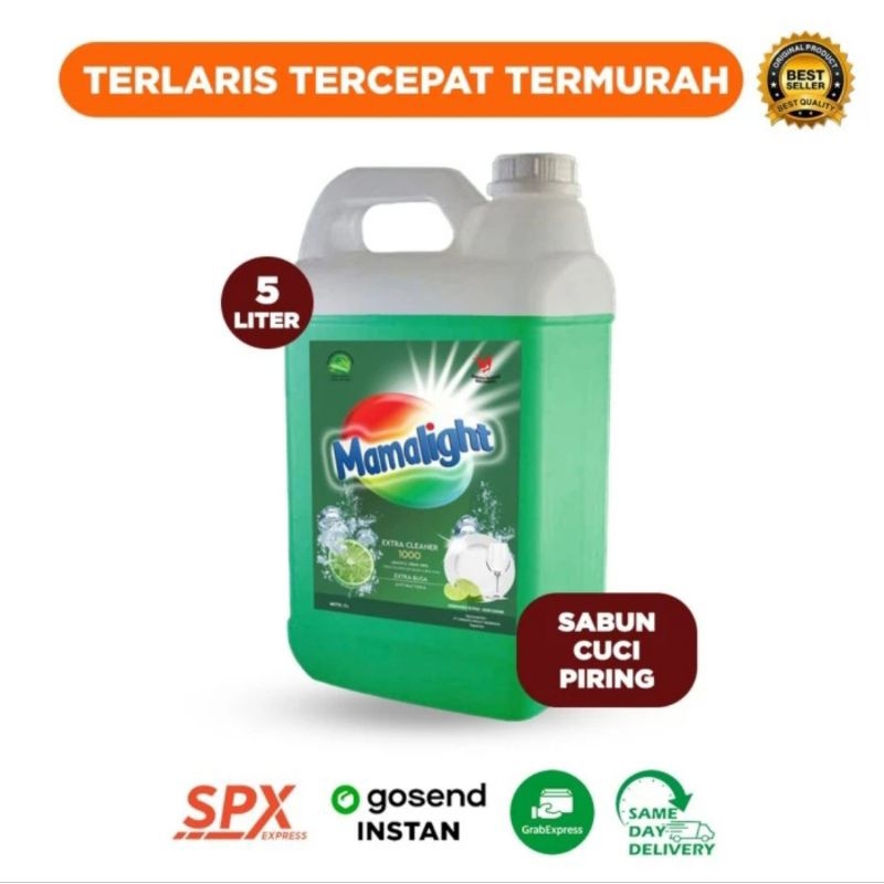Sabun Cuci Piring 5 Liter Cupir Aroma Jeruk Nipis Dialight Mamalight 5L Kemasan Jrigen Free