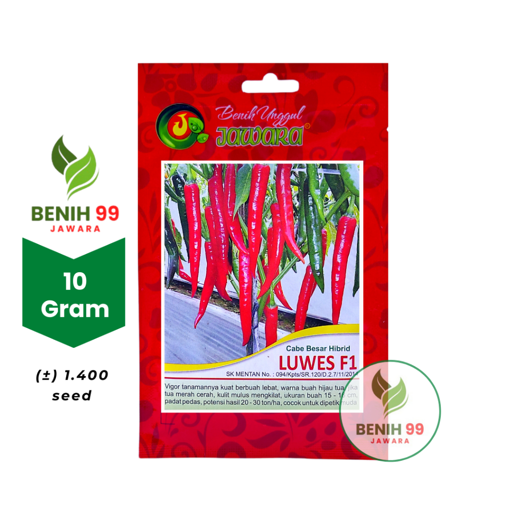 Benih cabe merah besar LUWES F1 JAWARA 10 gram