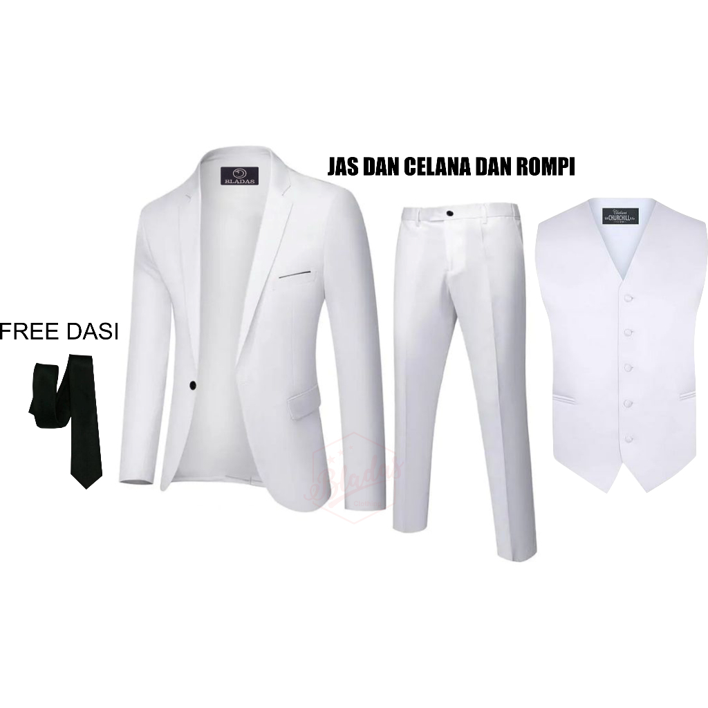 Jas Formal Pria Slimfit Setelan Jas dan Celana Wisuda Nikah