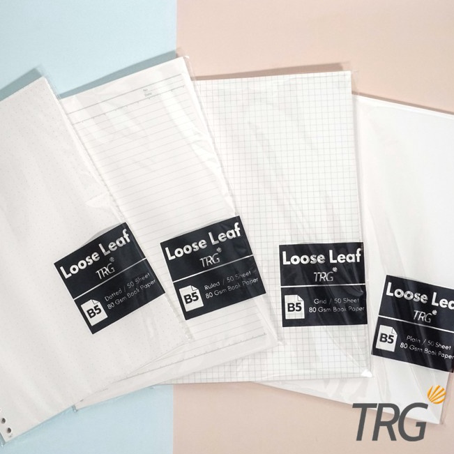 

TRG Isi Loose Leaf Book Paper B5 TRG Refill Binder Bookpaper Dotted Grid Plain B5 TRG