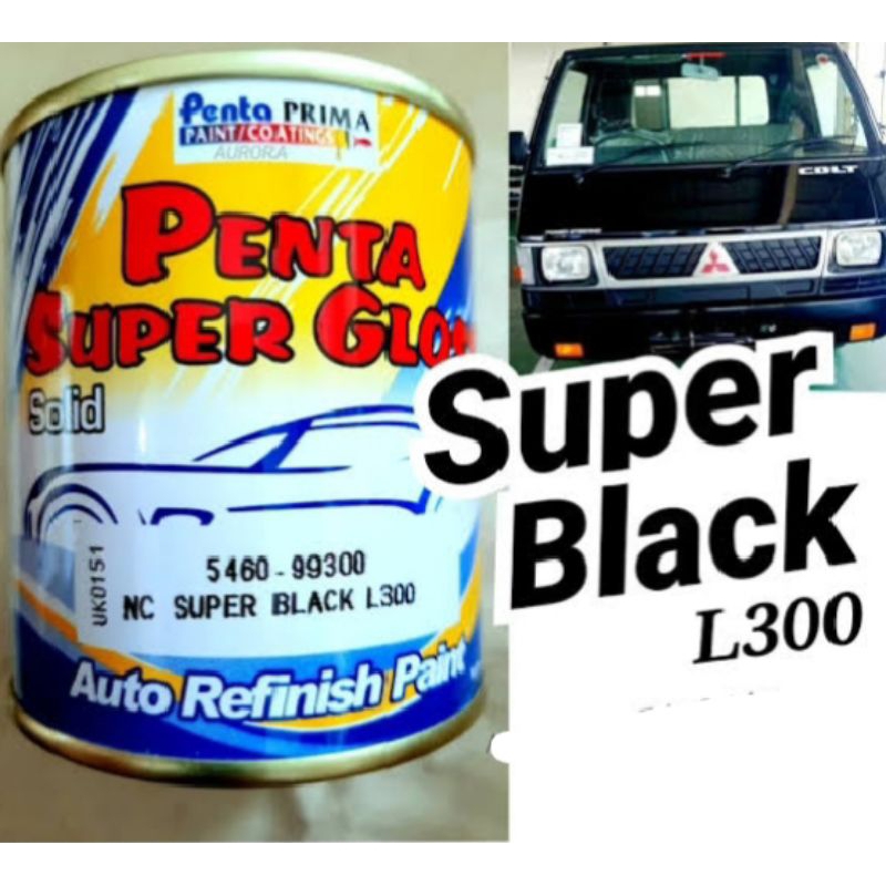 Cat Hitam Kilap Super Black L300 Penta Super Gloss Cat Sepeda Motor Mobil 5460-99300