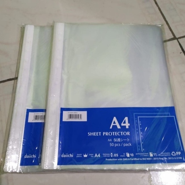 

PP Pocket Sheet Protector A4 Daiichi per set isi 5 lbr