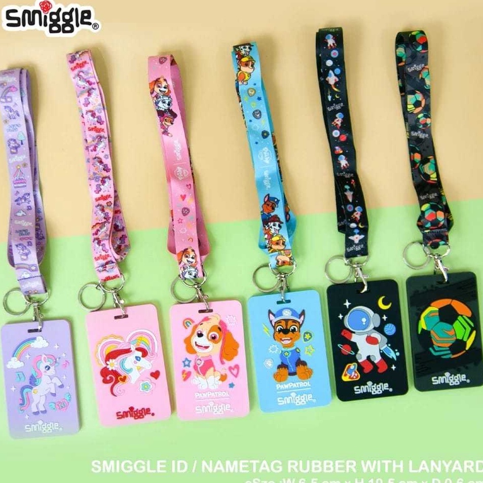 

NAMETAG ID CARD SMIGGLE RUBBER DENGAN TALI