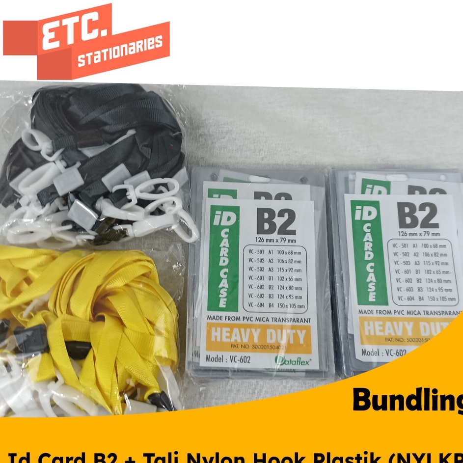 

Paket Bundling Id Card B2 Tali Nylon Hook Plastik NYLKP