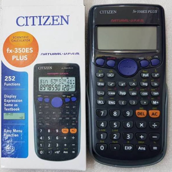 

Bestseller Kalkulator Scientific Citizen FX 35ES PLUS Komplit 252 functions CT 35 ES PLUS Citizen Fx 35 Es