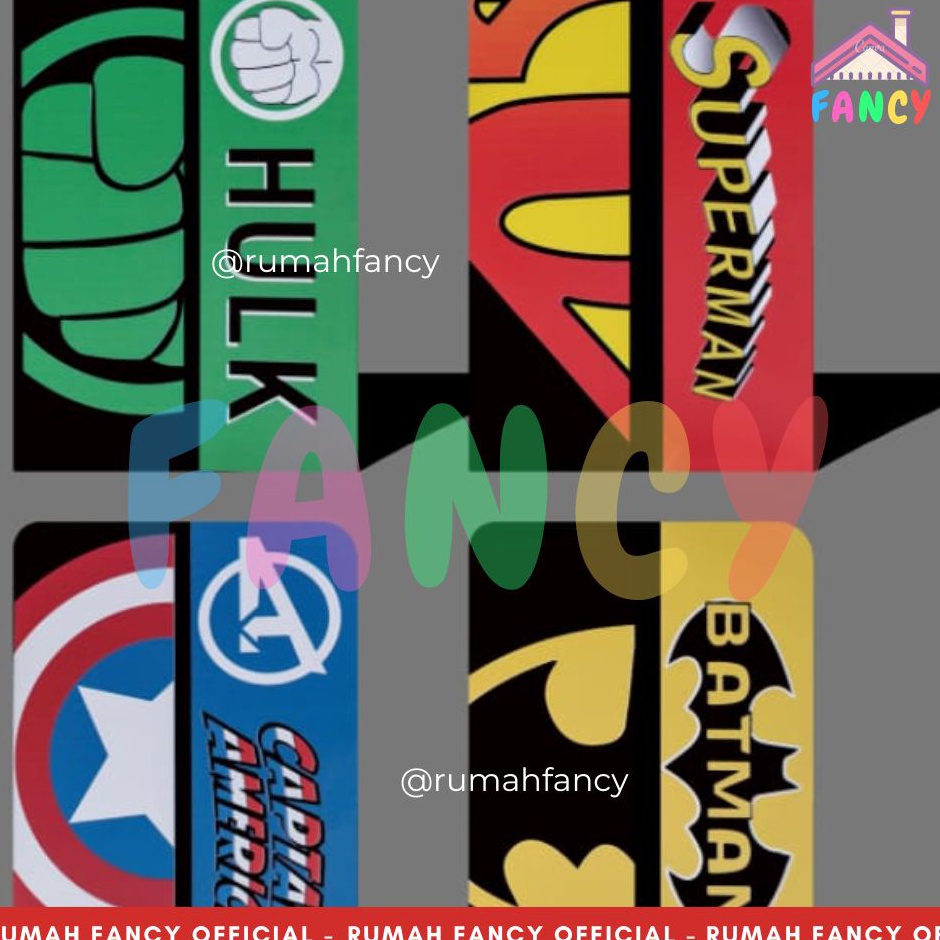 

1 Set isi 2 Pcs Book End Stand Motif Heroes Sandaran Penyangga Buku Super Hero Avengers 77727