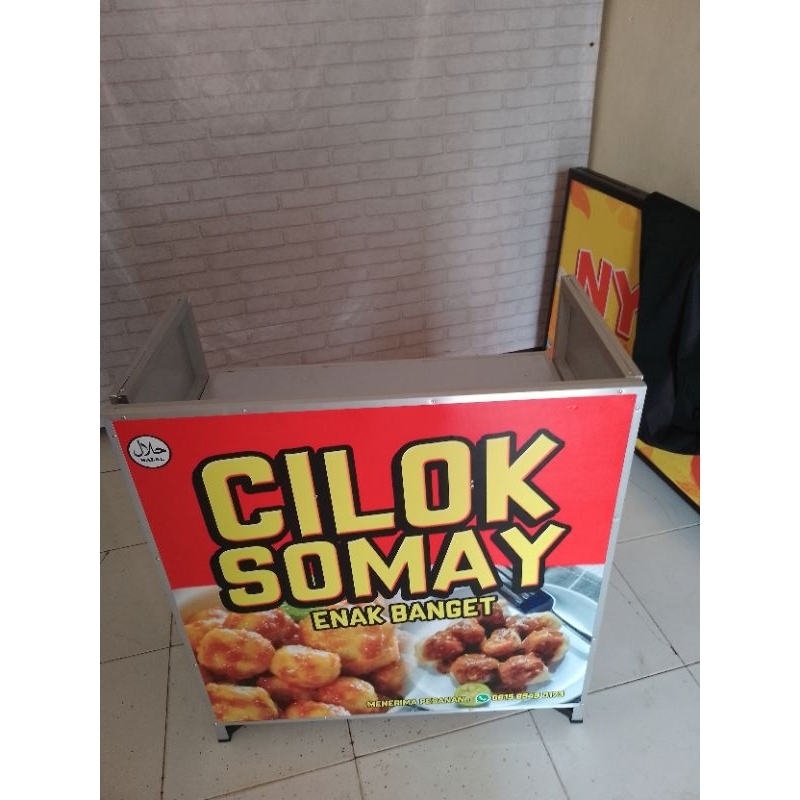 Meja Kompor 2 Tungku Dapat Dilipat Body Full Berstiker