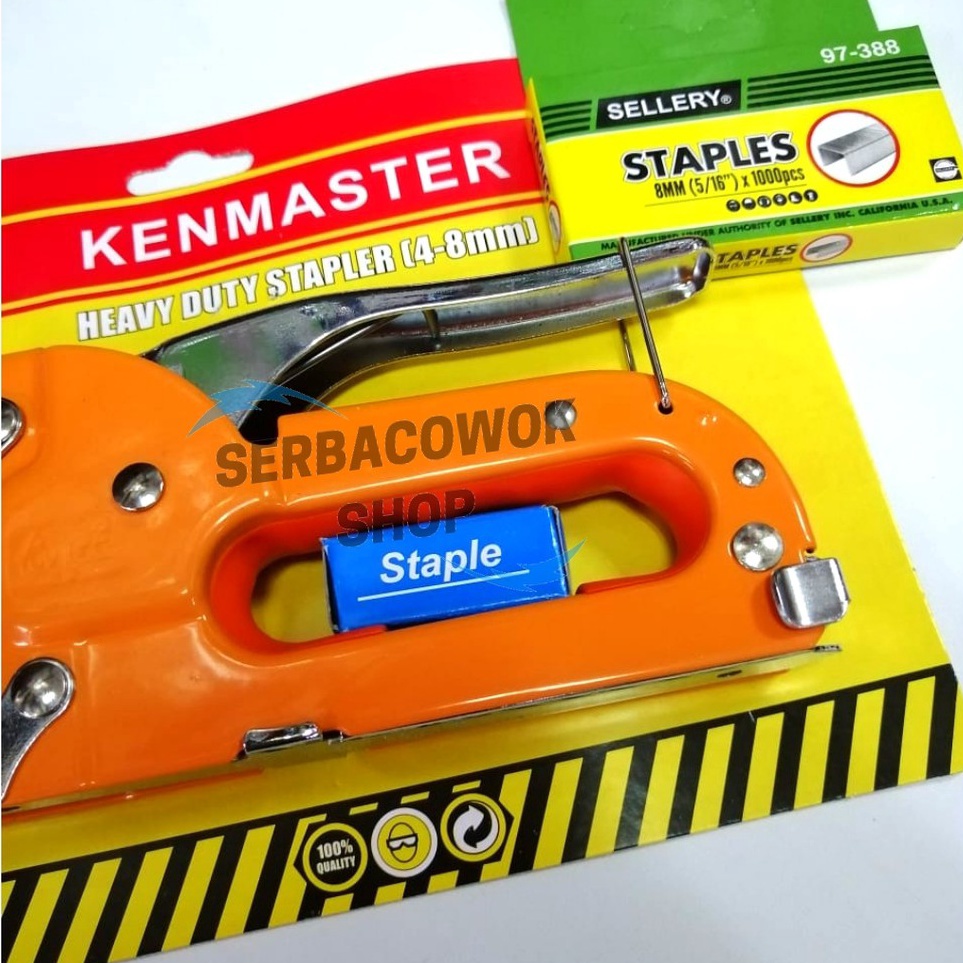 

Super Sale Paket Isi Tacker Stapler Dan Mesin Staples Jok Tembak Stapler Tangan 4 8 Mm Kenmaster Term