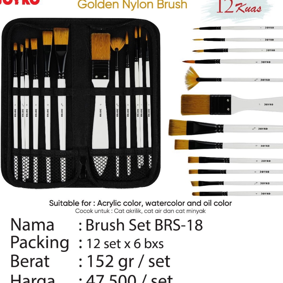 

Brush Kuas Cat Air Lukis Acrylic Joyko BRS18