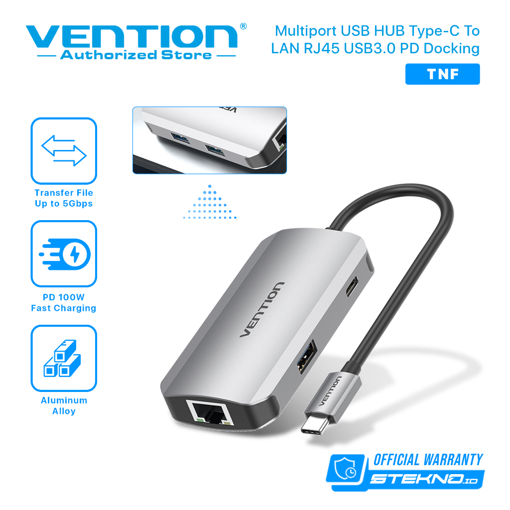 VENTION Multiport Usb Hub Type C to Lan RJ45 USB3.0 PD Docking