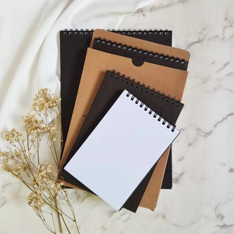 

WATERCOLOR SKETCH BOOK RING SPIRAL COVER HITAM / WATERCOLOR SKETCH BOOK UKURAN B5,A5,A6