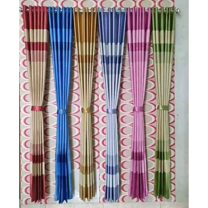 Gorden Blackout Motif Pelangi Semua warna ada Gorden blackout pelangi Pintu Gorden blackout Jendela