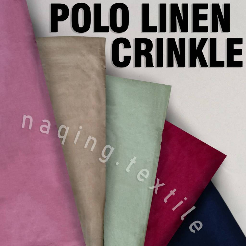 Kain Polo Linen Cringkle IMPORT Naqing Textile