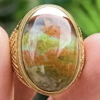 Cincin Batu Akik Garut Pancawarna Darson Natural