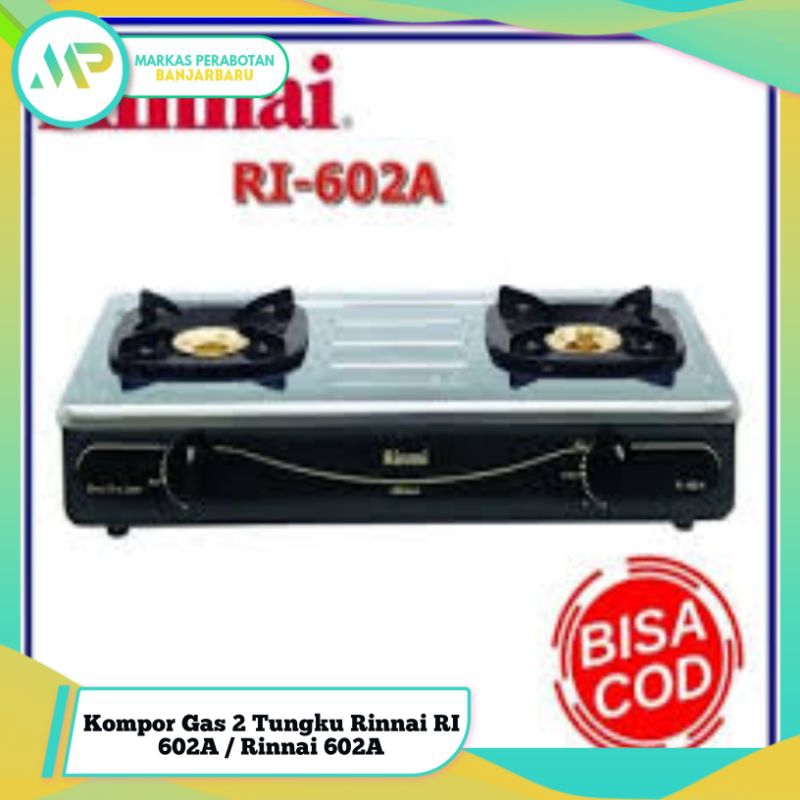 Kompor Gas 2 Tungku Rinnai RI 602A / Rinnai RI  602 BGX / Kompor Rinnai RI 602 AG