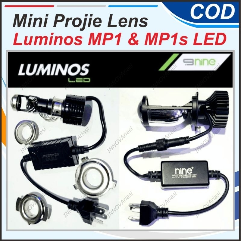 LED LUMINOS MP1S MINI PROJIE H6 MOTOR ALA BILED SINAR CUTOFF MP1