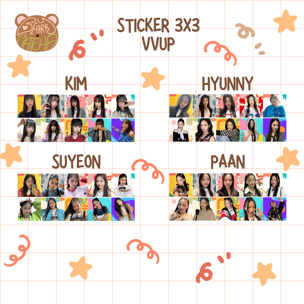 

[READY STOCK] isi 50 pcs sticker VVUP