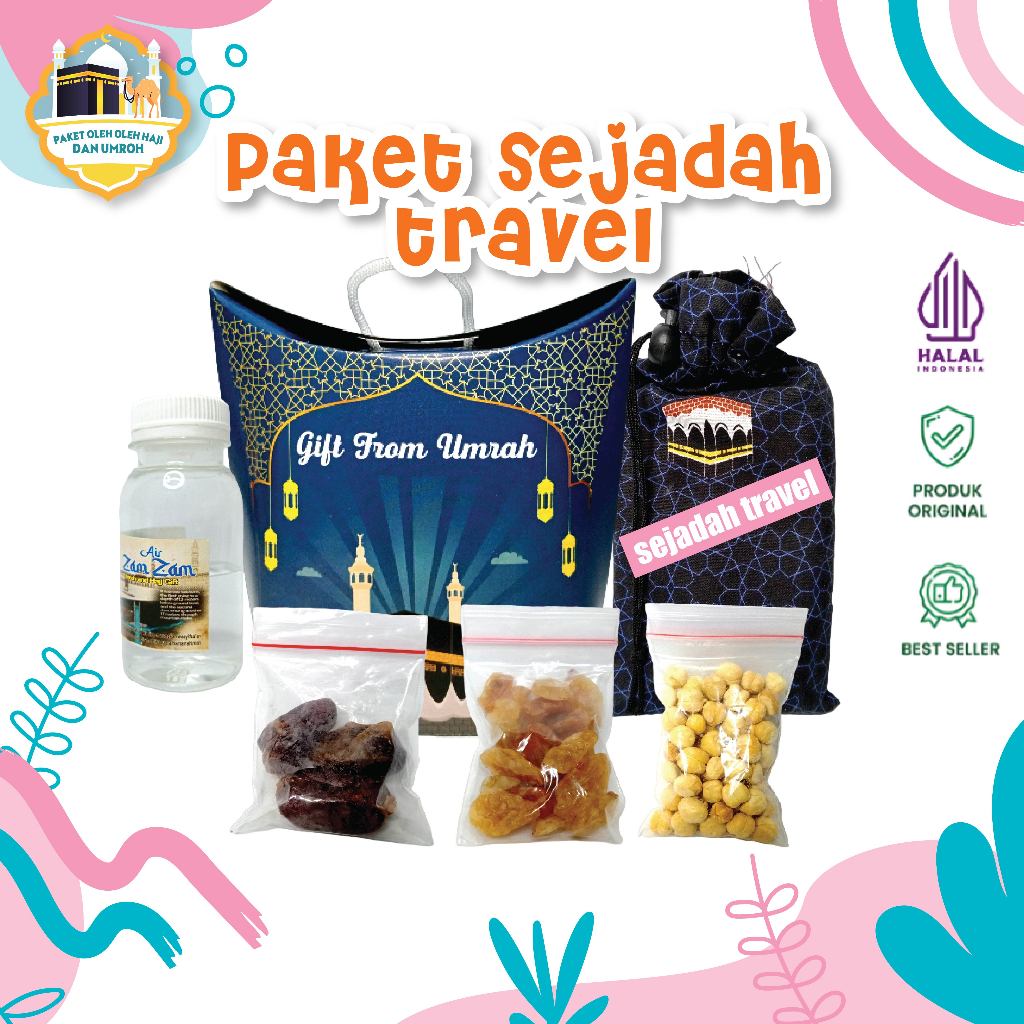 

Paket Oleh Oleh Haji dan Umroh Souvenir + Air Zamzam ori + Sajadah Travel Praktis