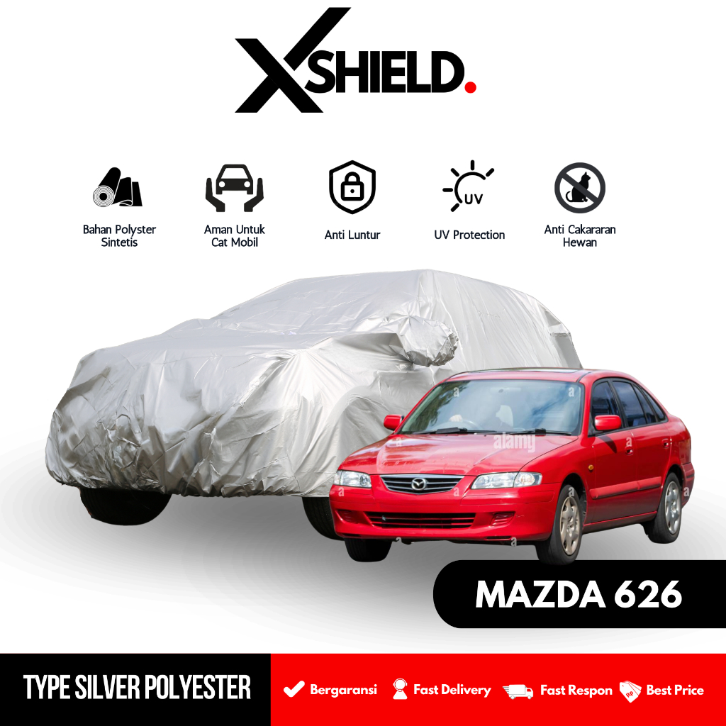 Body Cover Mobil MAZDA 626 Tipe Polyester Sarung Mobil MAZDA 626 Terlaris – XSHIELD.