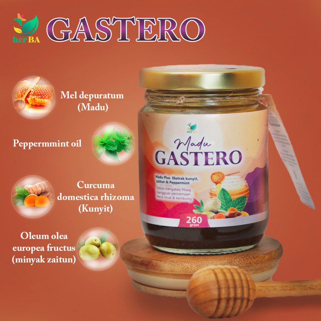 

NG GASTERO 260gr - Madu Herbal Asam Lambung Gerd Maag Mual Muntah