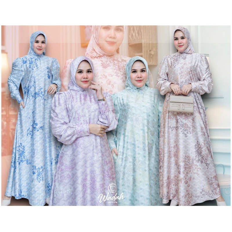 (p1a) AZEEZA NAMIRA Baju Dress Gamis Set Hijab Wanita Muslimah Namira Dress By Wadah Muslim. Nazra S