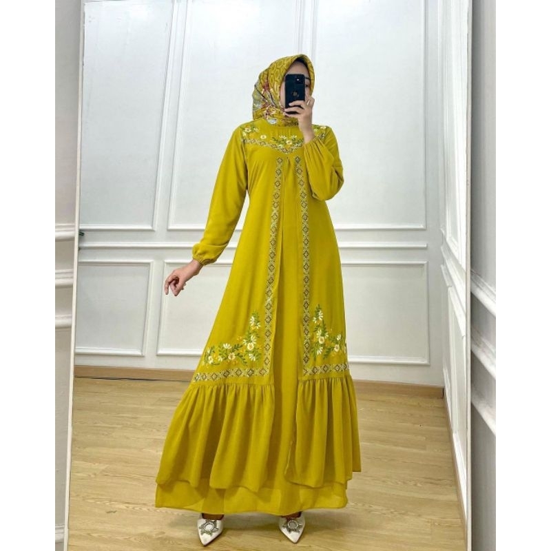 SAFIRA GAMIS CRINCLE BORDIR PREMIUM