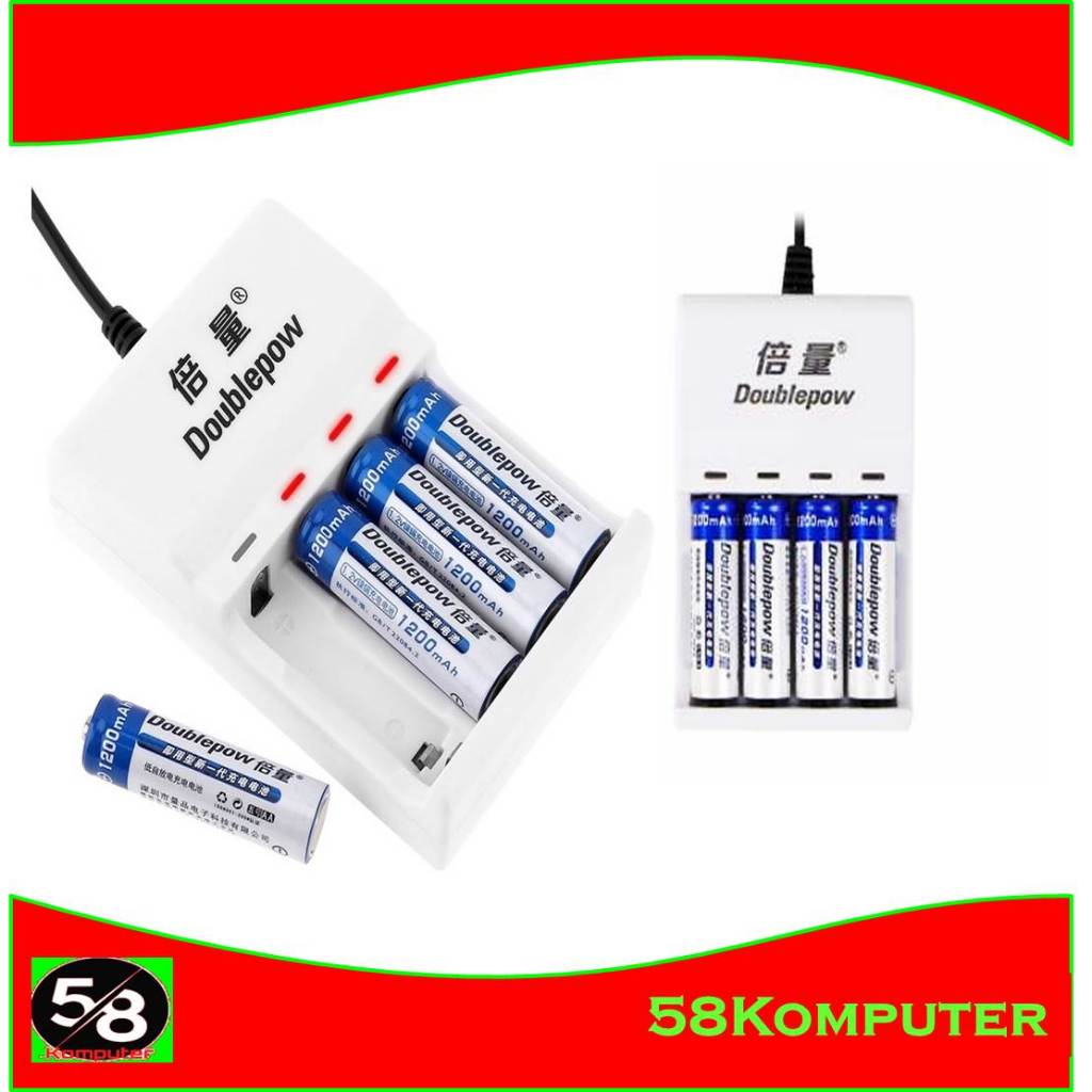 Alat Cas Batrei Aa/Aaa Charger Baterai 4 Slot Casan Battery Aa Aaa Baterai Cas Baterai Aa/Aaa Batera