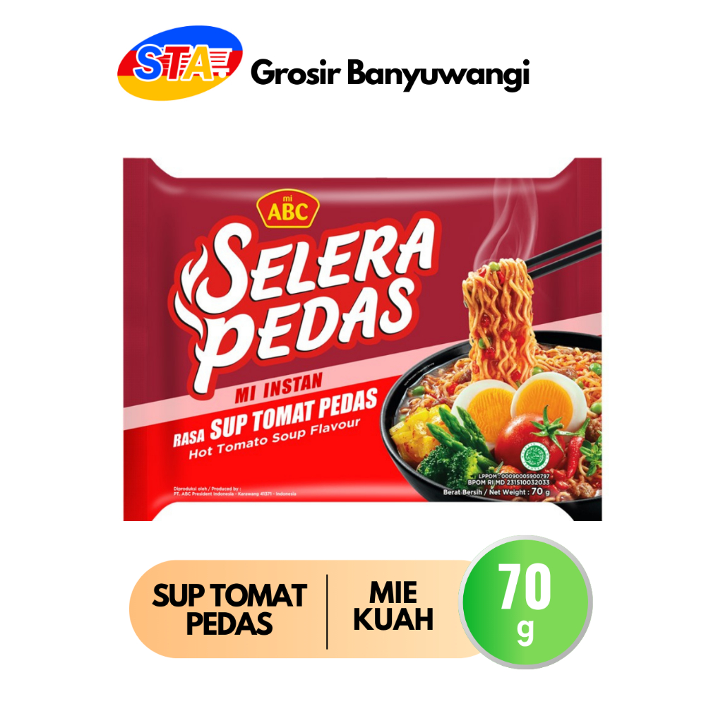 

[JATIM-BWI] MI ABC SUP TOMAT PEDAS 70G | MIE KUAH