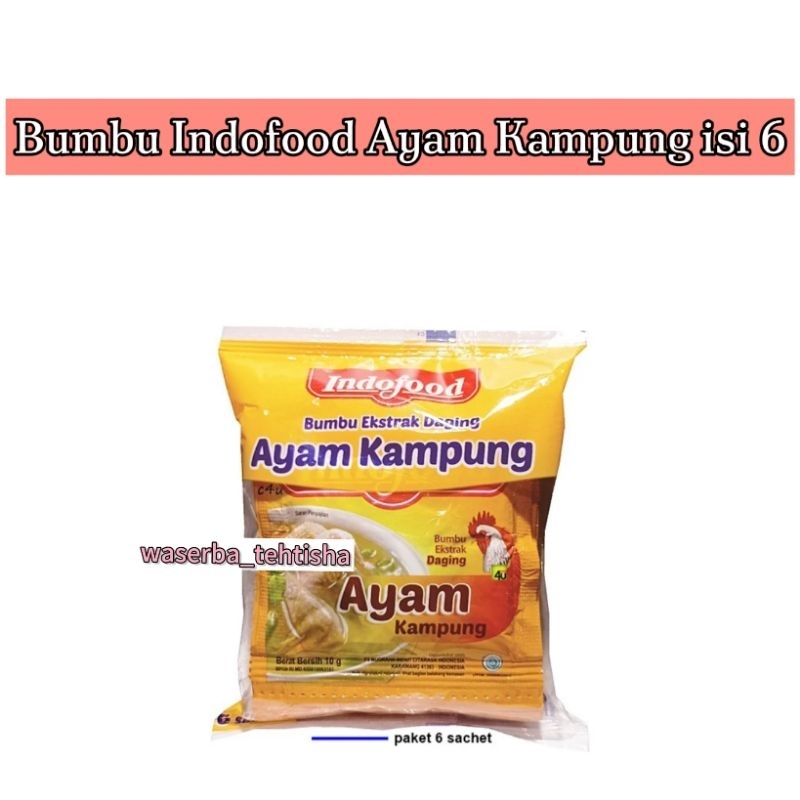 

waserba_tehtisha| Bumbu indofood rasa ayam kampung renteng isi 6/ Indofood bumbu masak isi 6