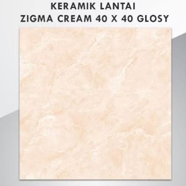 Keramik 40x40 glossy Zigma Cream