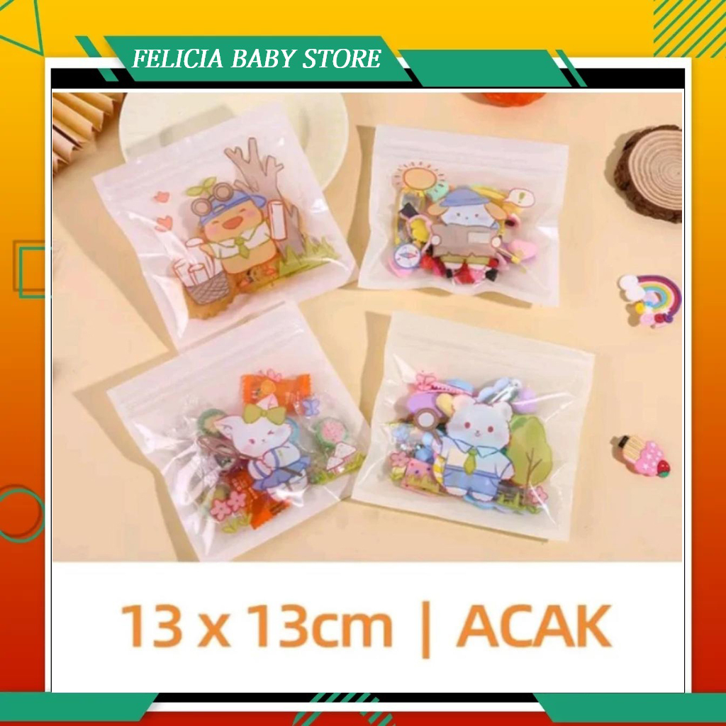Plastik Ziplock Motif Lucu Plastik Klip Cookies Plastik Kemasan Serbaguna