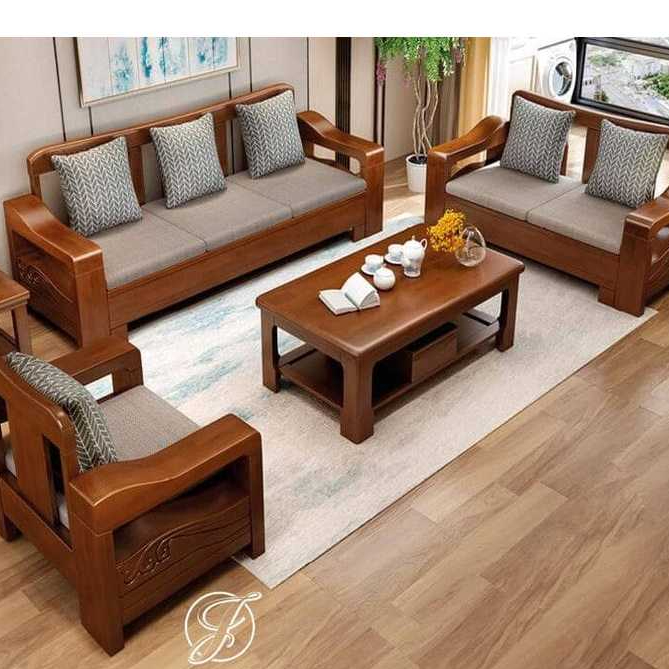 HIMALAYA SOFA KAYU JATI SOFA RUANG TAMU SOFA SATU SET Blackteak