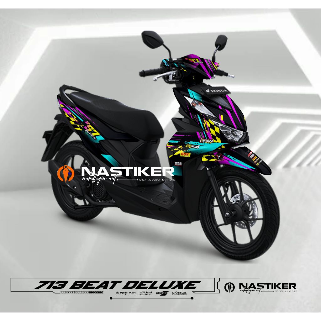 Stiker Decal striping honda beat new deluxe gp racing - DECAL BEAT NEW RACING