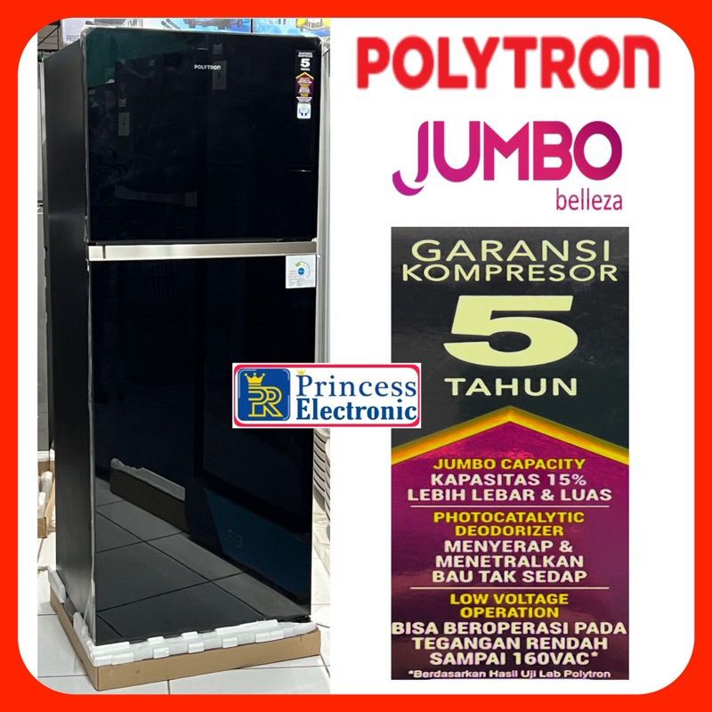 Kulkas 2 pintu Polytron PRW 23 MN belleza jumbo