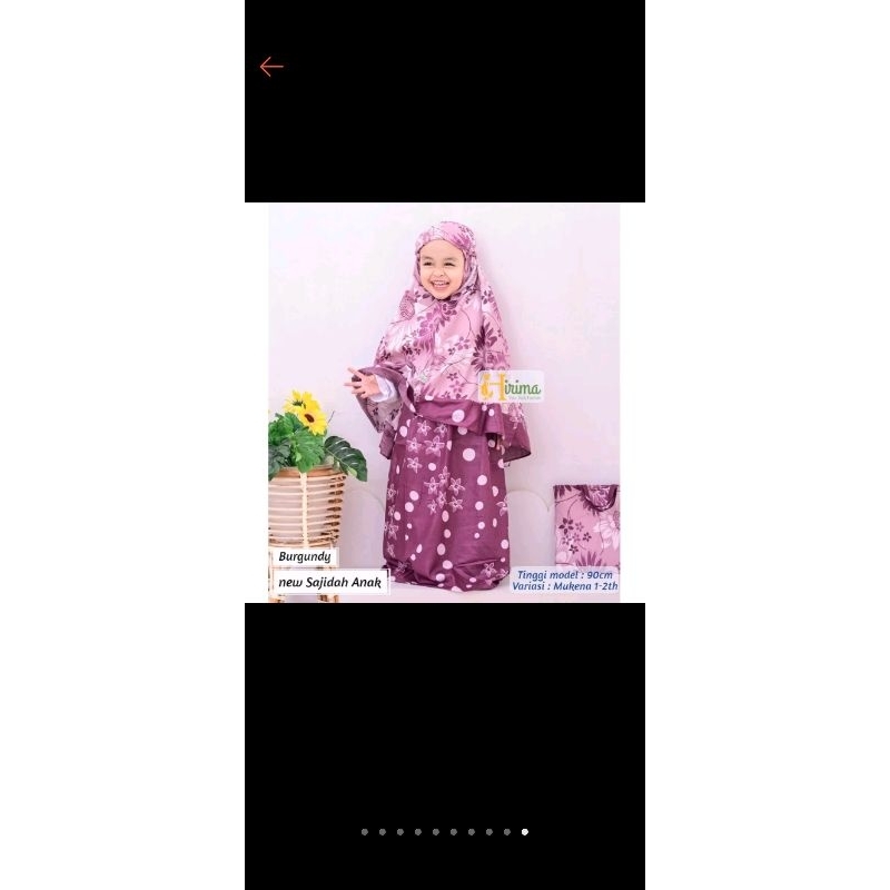 mukenah anak tk/sd bahan adem