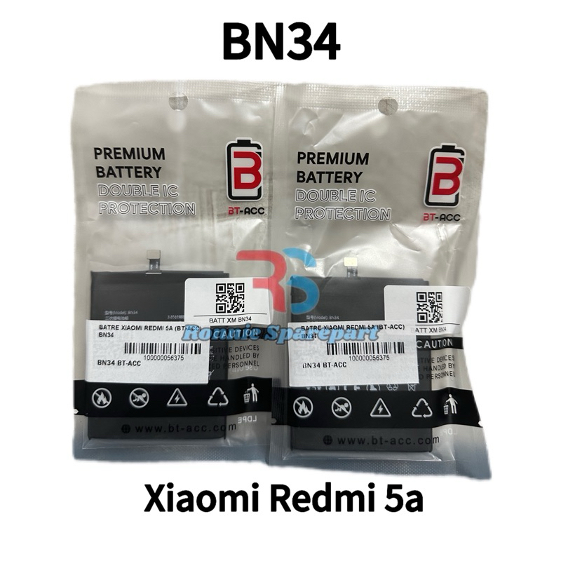 Baterai Xiaomi Redmi 5a | BN34 | BT-ACC Premium