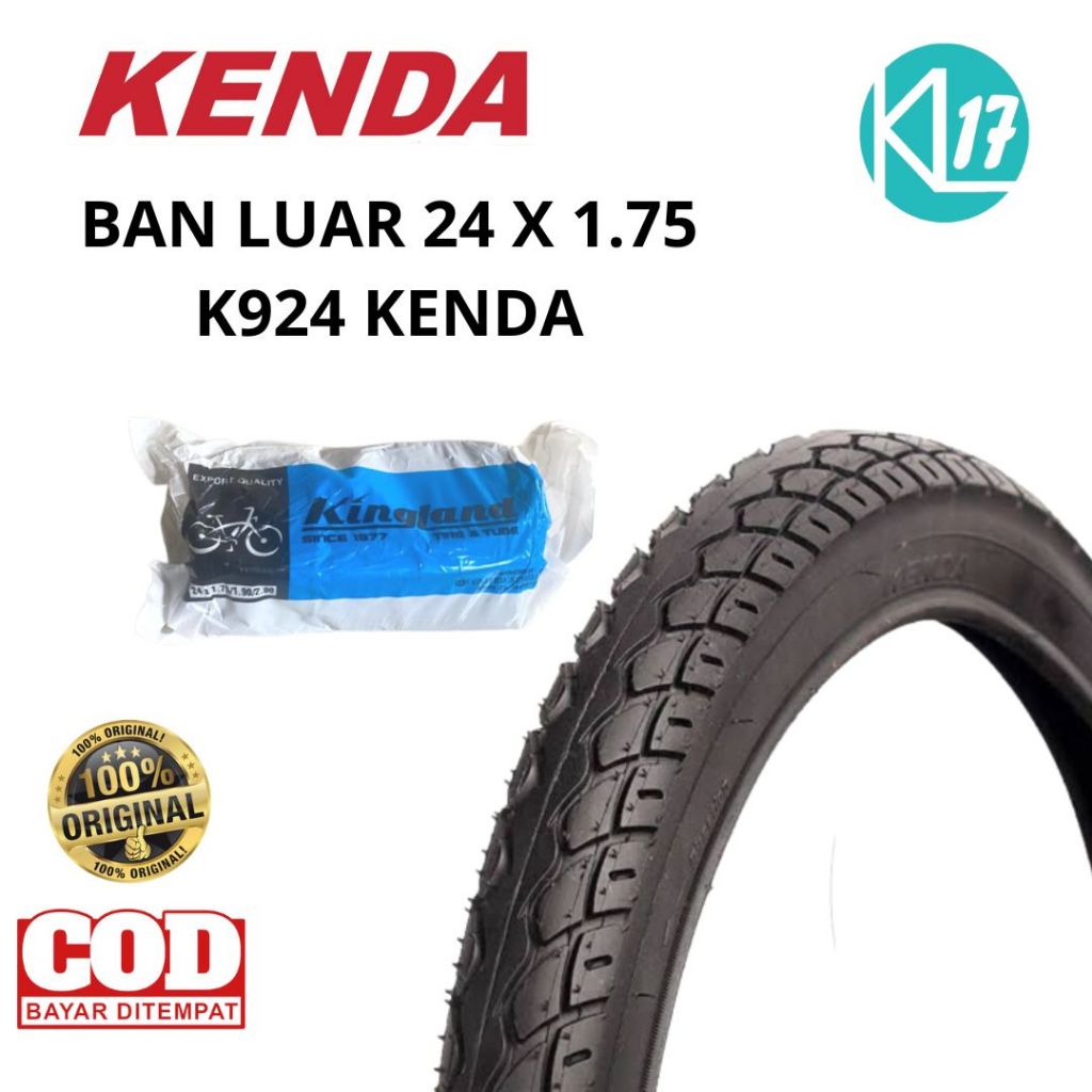 KENDA Ban Luar 24 x 1.75 Ban Luar Sepeda 24 Ban Sepeda 24 CTB MINI MTB