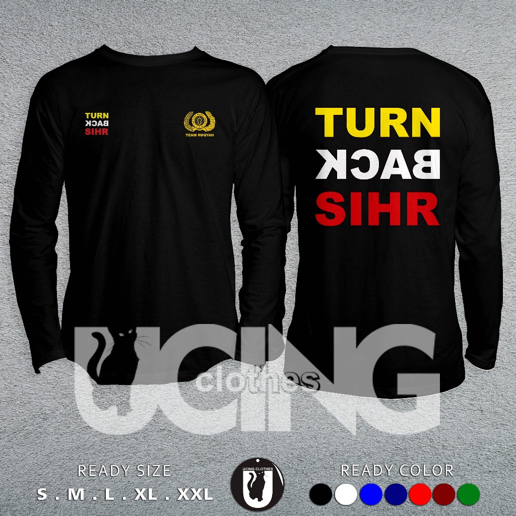 Kaos Baju JRA Jam'iyyah Ruqyah Aswaja Turn Back Sihr DB Lengan Panjang Kaos Distro
