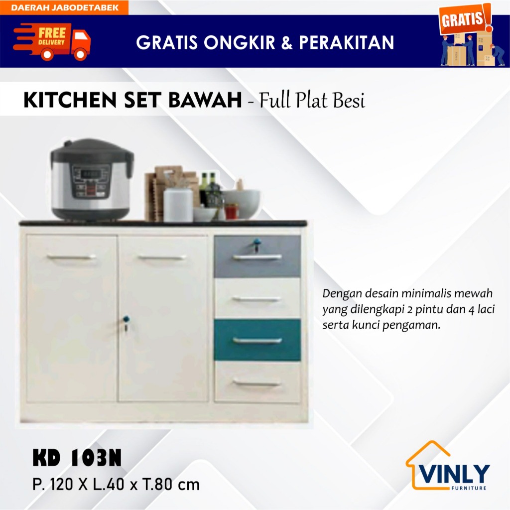 Kitchen Set / Kitchen Set Besi Bagian Bawah Vinly