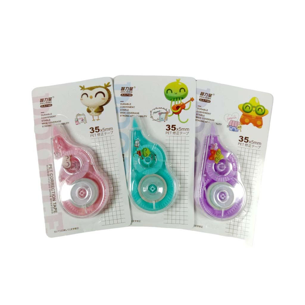 

Corection Tape 35x5mm ZLX-7165 ZHILIXING / Pet Correction Tape / Tip X gambar hewan