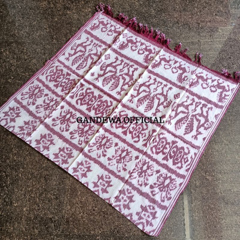 GANDEWA TENUN || Kain Tenun Blanket Etnik Tradisional Motif NTT Sumbawa Motif Hewan