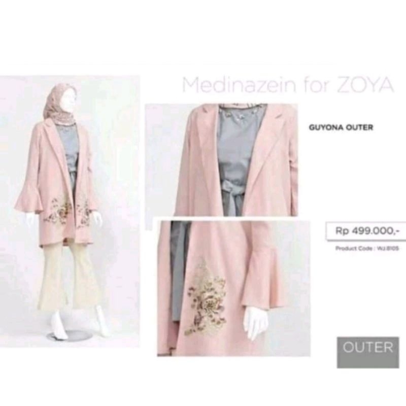 ZOYA Outer Blazer Bordir Guyona Outer Bahan Polyester by Zoya