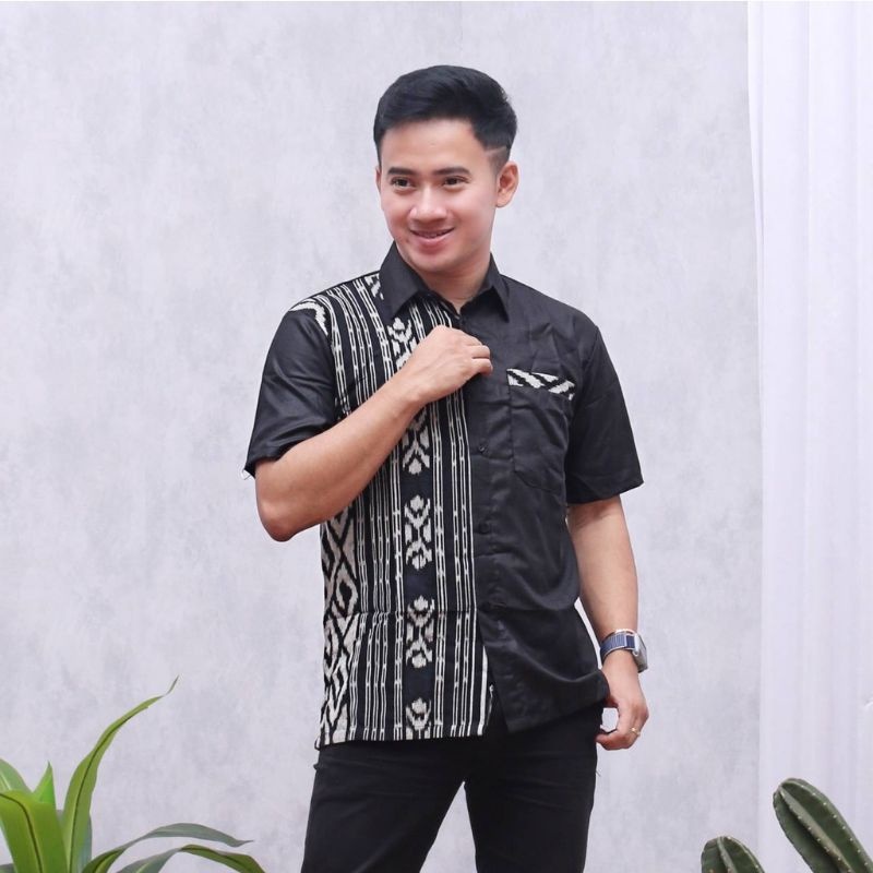 BAJU TENUN-BAJU PRIA-KEMEJA TENUN-KEMEJA PRIA-KEMEJA KOMBINASI