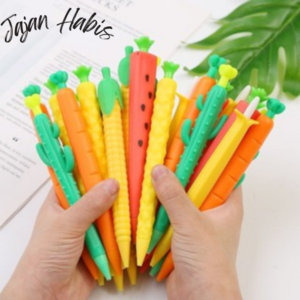 

JABIS Mechanical Pencil Vegetables Aesthetic Fancy Wortel Corn Alat Tulis Anak Sekolah Murah Pensil Mekanik Bentuk Sayuran
